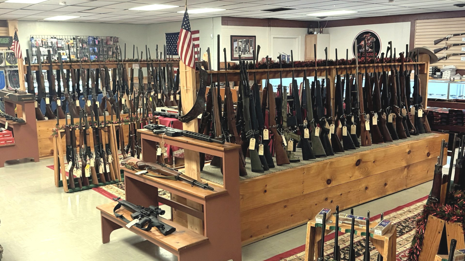 Rifles on display inside Tombstone Trading Company